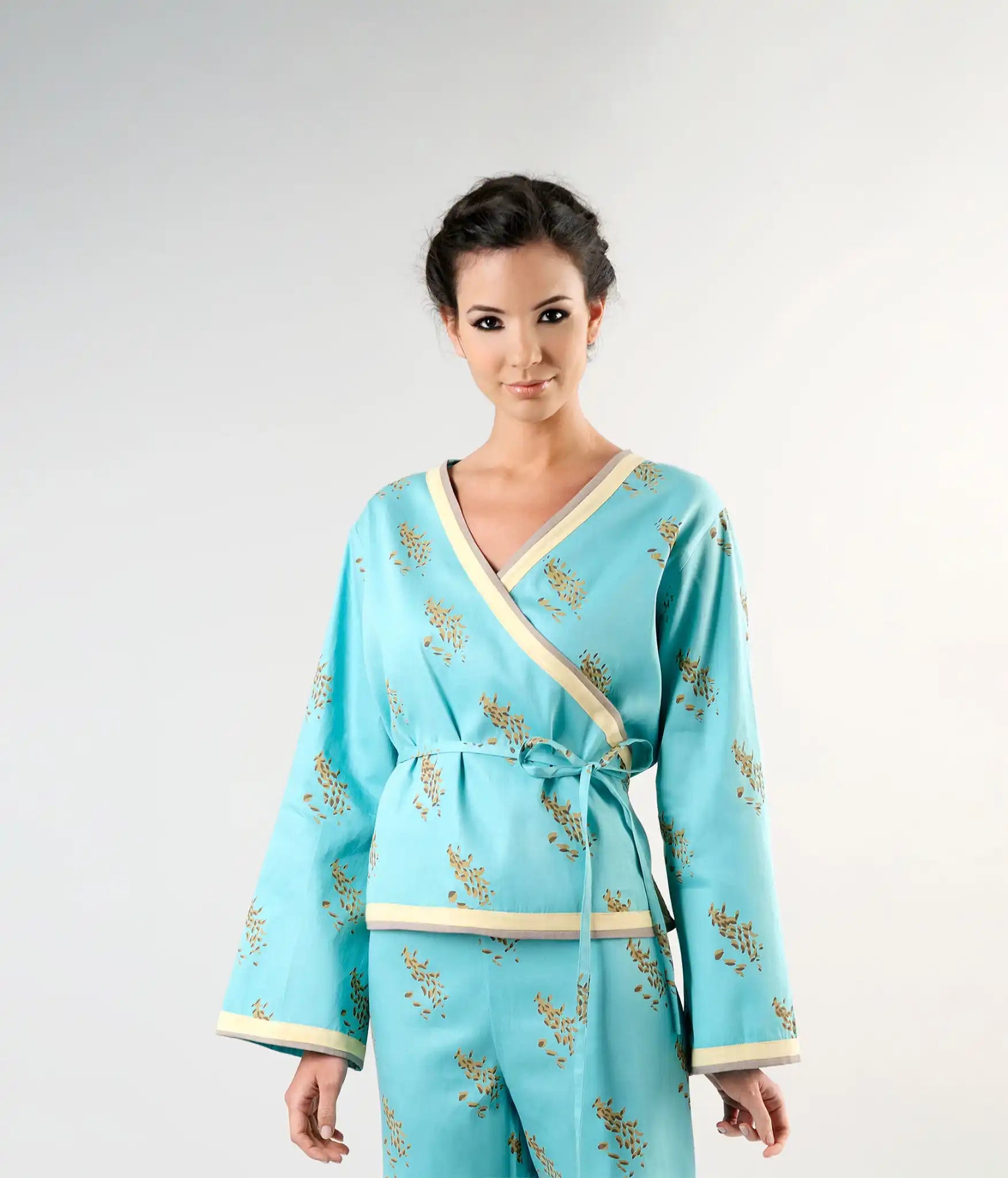 Coba Wrap top front view Sewing Pattern